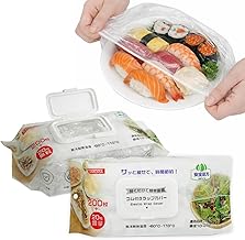 TIAMORA Microwave Safe Food Storage Covers, 220 Sheets, Case with Lid, Telescopic Type, Perfect Fit for Dishes, Bowls, Pots, Kitchen Storage Goods, Refrigeration (1 Pack (220 Sheets)
