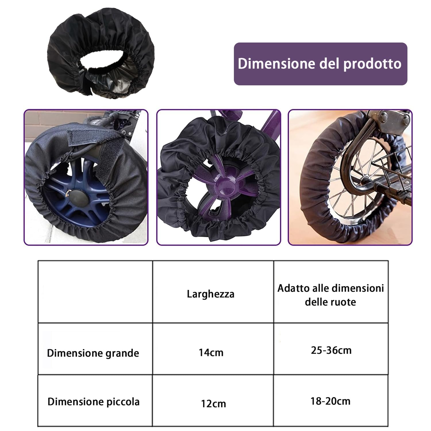4 pezzi Copriruota per passeggino, Passeggino Coprigambe Antipolvere Copriruota, impermeabili e antisporco, accessori antipolvere