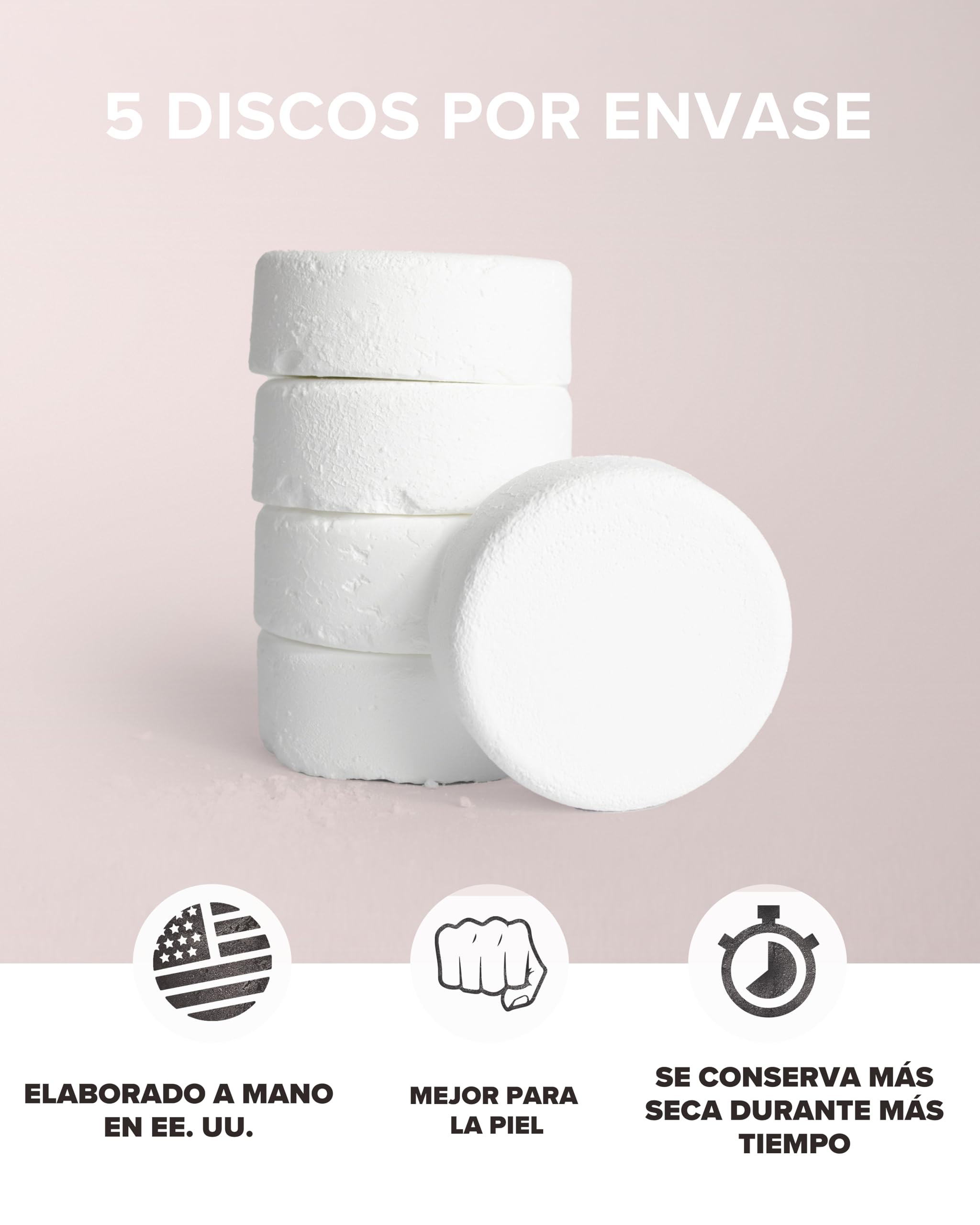 Friction Labs Discos de tiza – Bloques de tiza premium para gimnasio, escalada en roca, levantamiento de pesas, gimnasia y bolos – Tiza de gimnasio que absorbe la humedad, 5 discos individuales de