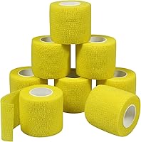 Vista 9 de Vendajes autoadherentes para deportes, esguince, hinchazón y dolor en muñeca y tobillo, 8 unidades, 2 x 14.7 pies (rosa)