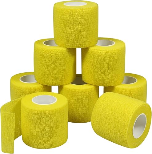 Miniatura 10 de Vendajes autoadherentes, cinta cohesiva autoadherente, cinta elástica deportiva atlética para deportes, esguince, hinchazón y dolor en muñeca y