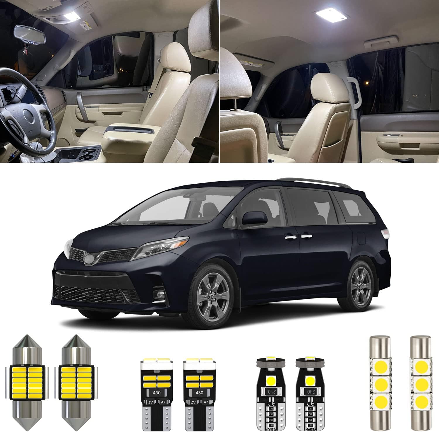 Xpismii LED Interior Light Kit For Chevy Tahoe/GMC Yukon 2000-2006 - 20 Piece Super Bright