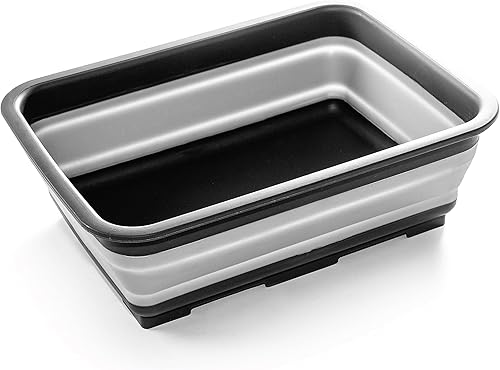 Miniatura 8 de BINO Lavabo plegable - Blanco  Tina portátil  Cocina  Camping  Fregadero  Artículos esenciales para el hogar  Viaje de bebé  Plato plegable para