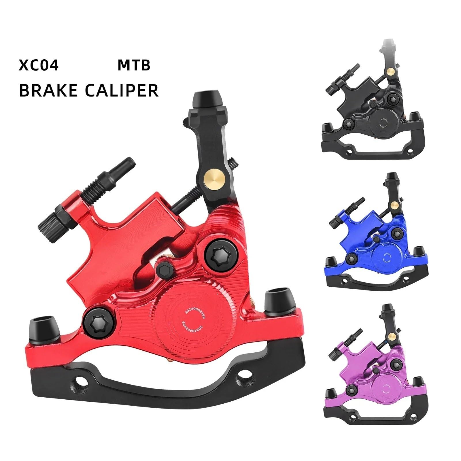 Fiets Remtrommel Achterrem achterste trommelrem XC04 Zacisk hamulca tarczowego do roweru górskiego z podwójnym tłokiem IS PM Hydrauliczny hamulec tarczowy do roweru Mtb(Purple Brake Caliper)