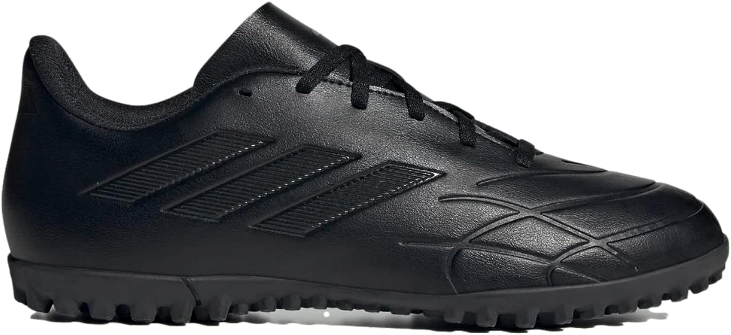 adidas Unisex-Adult COPA Pure.4 TF Shoes, Black/Black/Black, 14 Women/13 Men