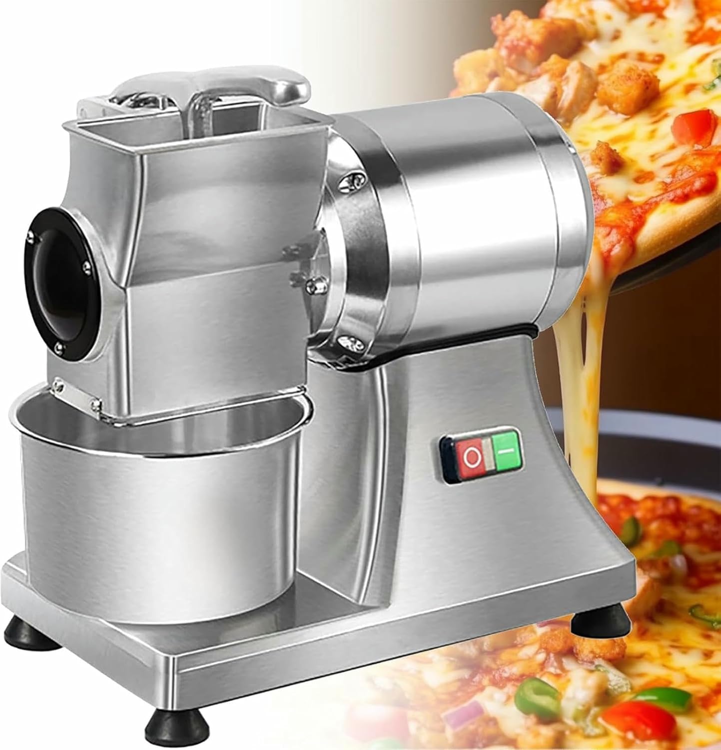 Electric Cheese Grater, 550W Stainless Steel Commercial Grater, Food Processor, Suitable For Cheese, Butter, Cheese, Bread, Saved