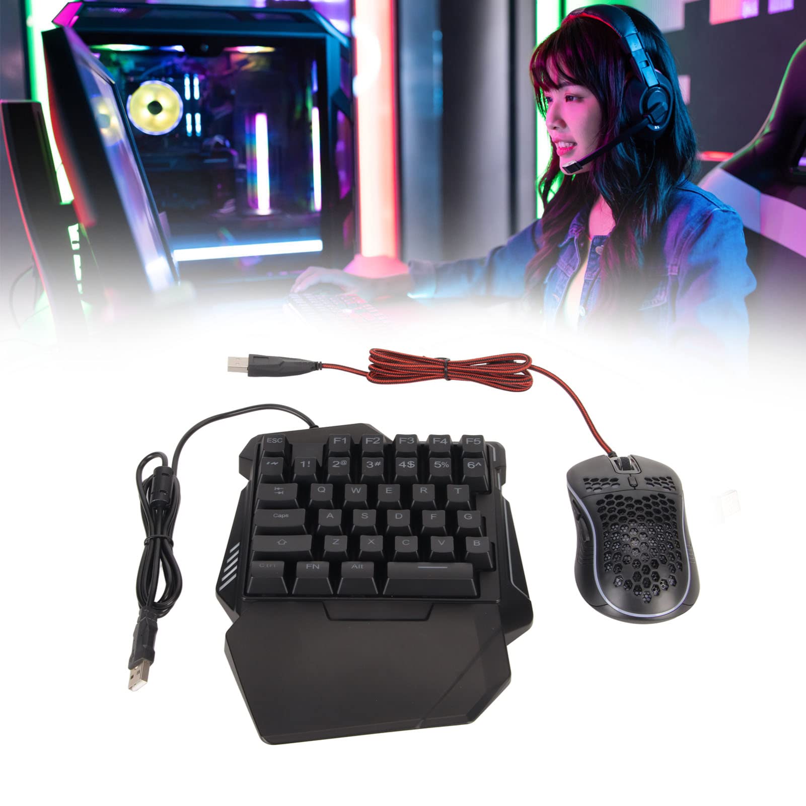 Juego de Convertidor de Teclado para Consola de Juegos Convertidor con Cable con Teclado y Ratón, Adaptador OTG Incluido, para 360 Series X S