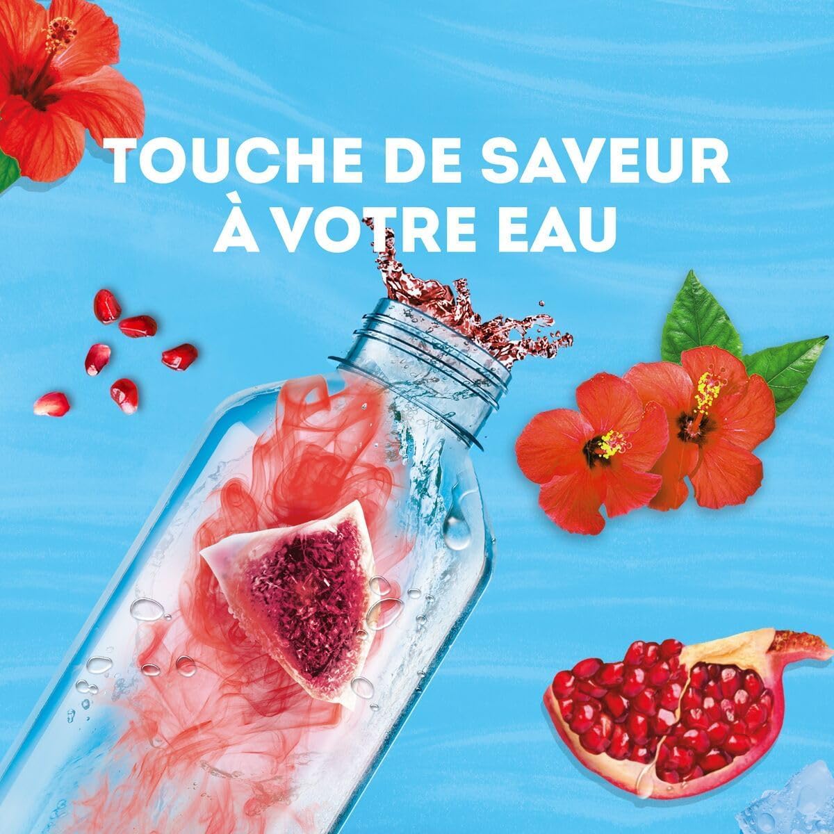 Lipton Cold Infuse Hibiscus Granada, agua fría infundida, bebida refrescante de verano, agua saborizada saludable, 90 sobres piramidales (paquete de 6 x 15 bolsas)