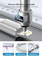 Vista 5 de Cargador de iPhone [certificado Apple MFi] Cable de carga rápida USB a Lightning de 6 pies, cable USB trenzado para teléfono compatible con iPhone