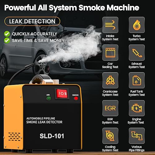 Miniatura 3 de Detector de fugas de máquina de humo automotriz, probador de diagnóstico de humo al vacío de 12 V CC, detector de fugas de combustible para sistema