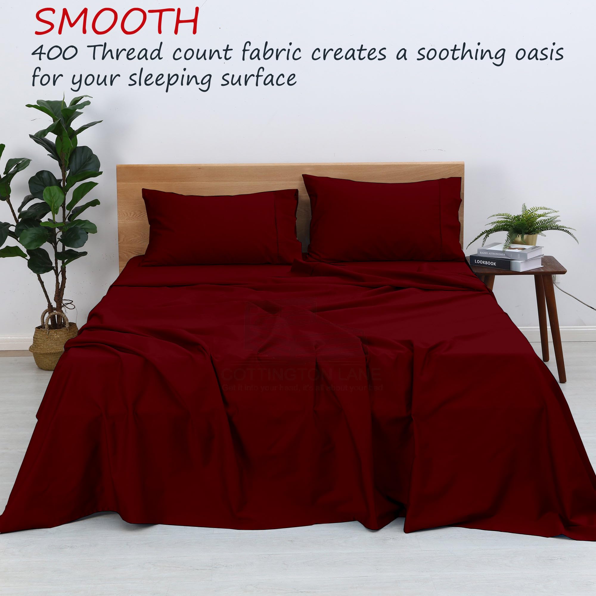 Amazon｜ベッドシーツセット コットン 400スレッドカウント シーツ