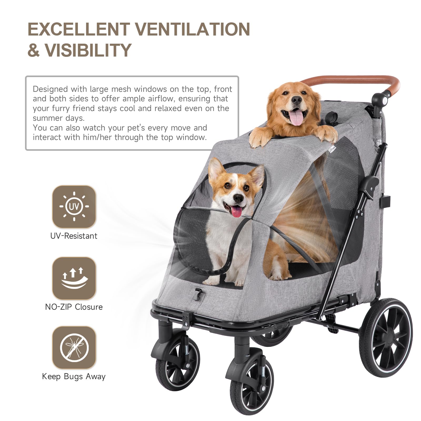 foldable wagon stroller Overmont 100L Collapsible Foldable Wagon Cart – Overmontoutdoor main image 0