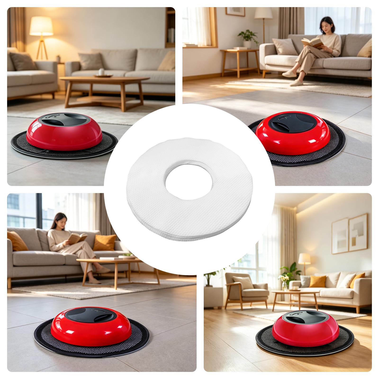 Panni di ricambio per Vileda Virobi - Panni per mocio Vileda Robo Clean, panni monouso in microfibra, panni per mop per rimuovere la polvere, facili da sostituire (20 pezzi)