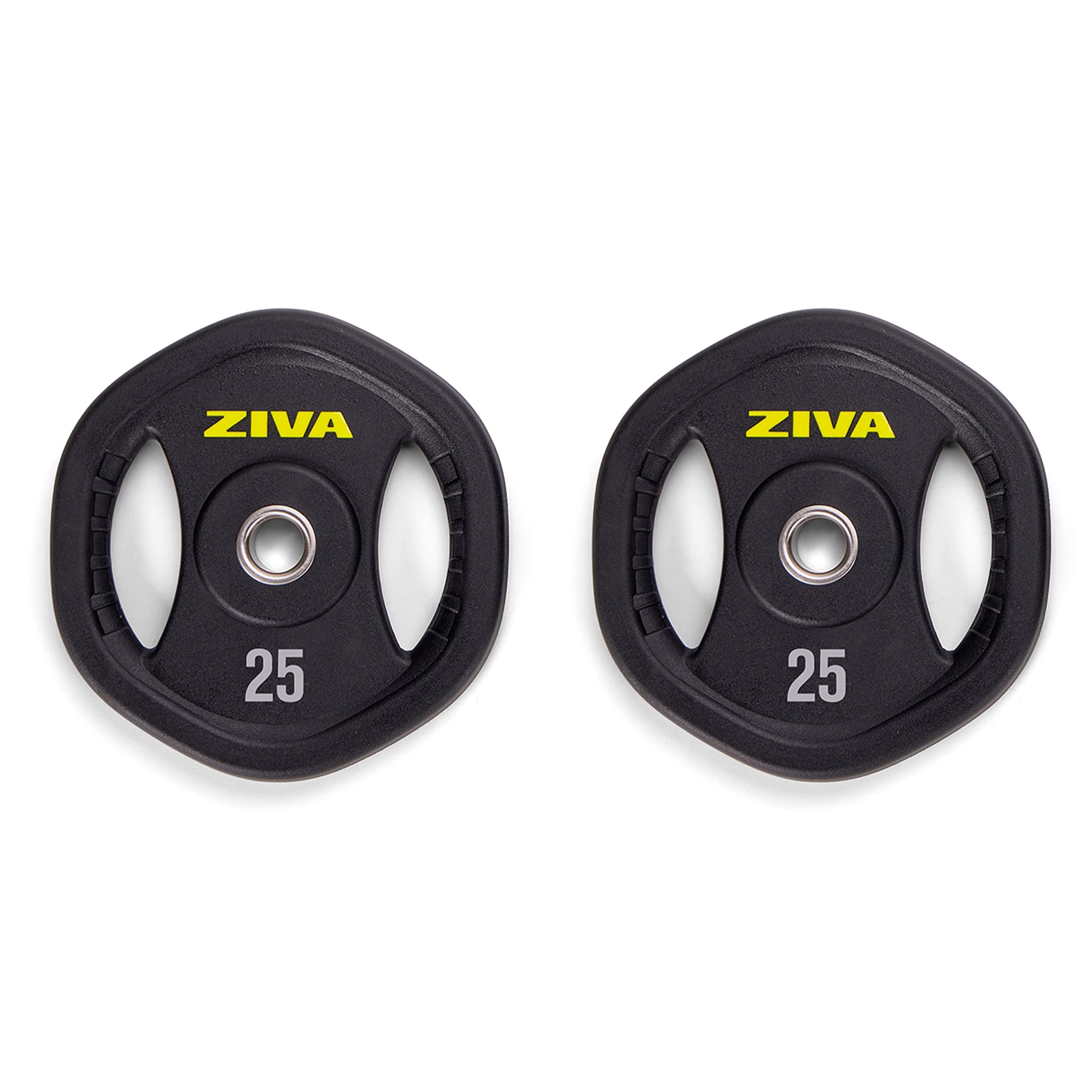 ZIVA 35lb Studio Barbell Weight Set – Adjustable Home Gym Kit with Standard Rubber Urethane Plates, 5' Chrome Bar (1.18" diam) &amp; Collars | Extra Plates Not Included