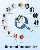 Vista 3 de Cargador para Apple Watch de carga rápida, cable de carga múltiple 3 en 1 con cargador USB C de 20 W, cable de carga iWatch de 6 pies para iWatch