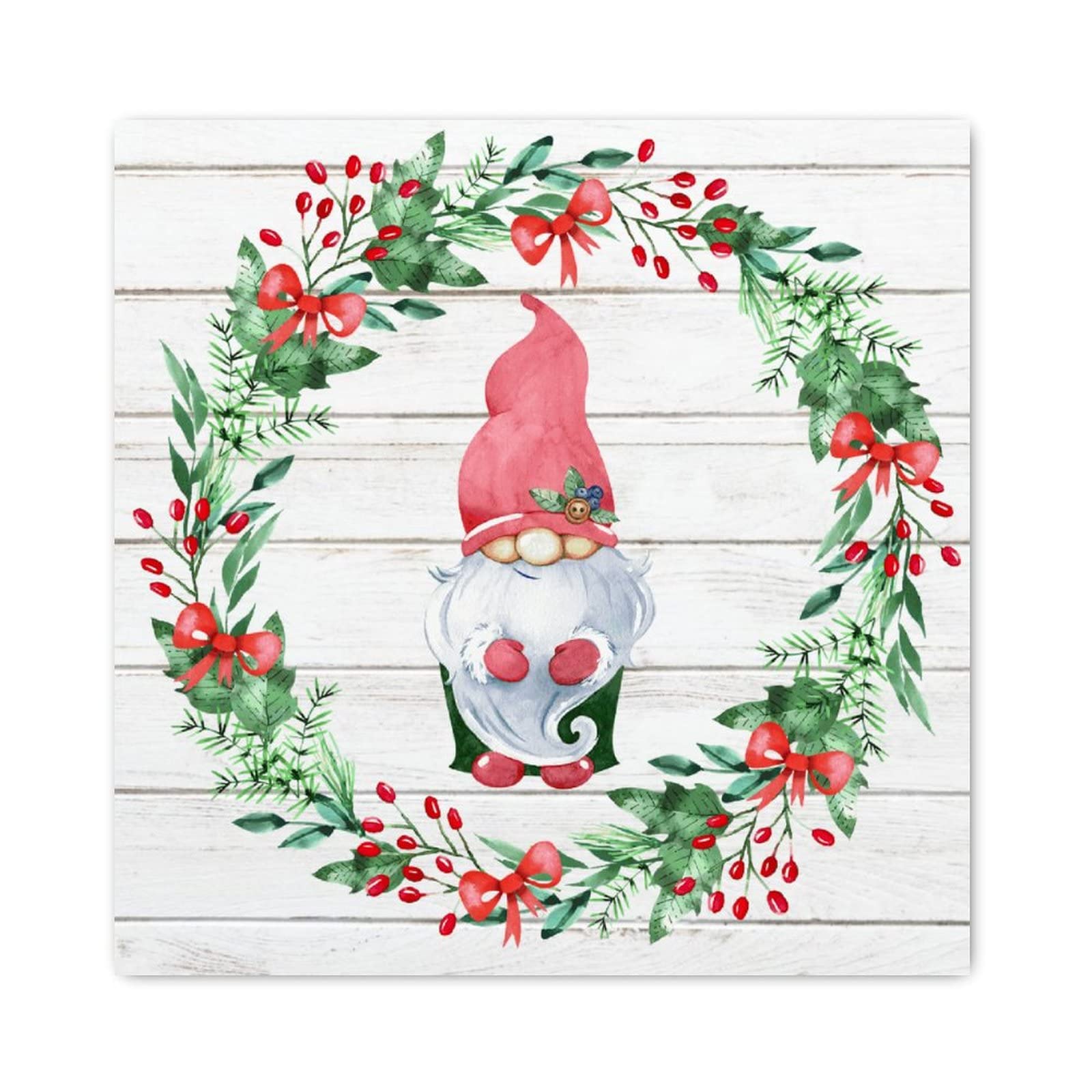 Panneau mural en bois Noël habillage mur vide 40x40 cm