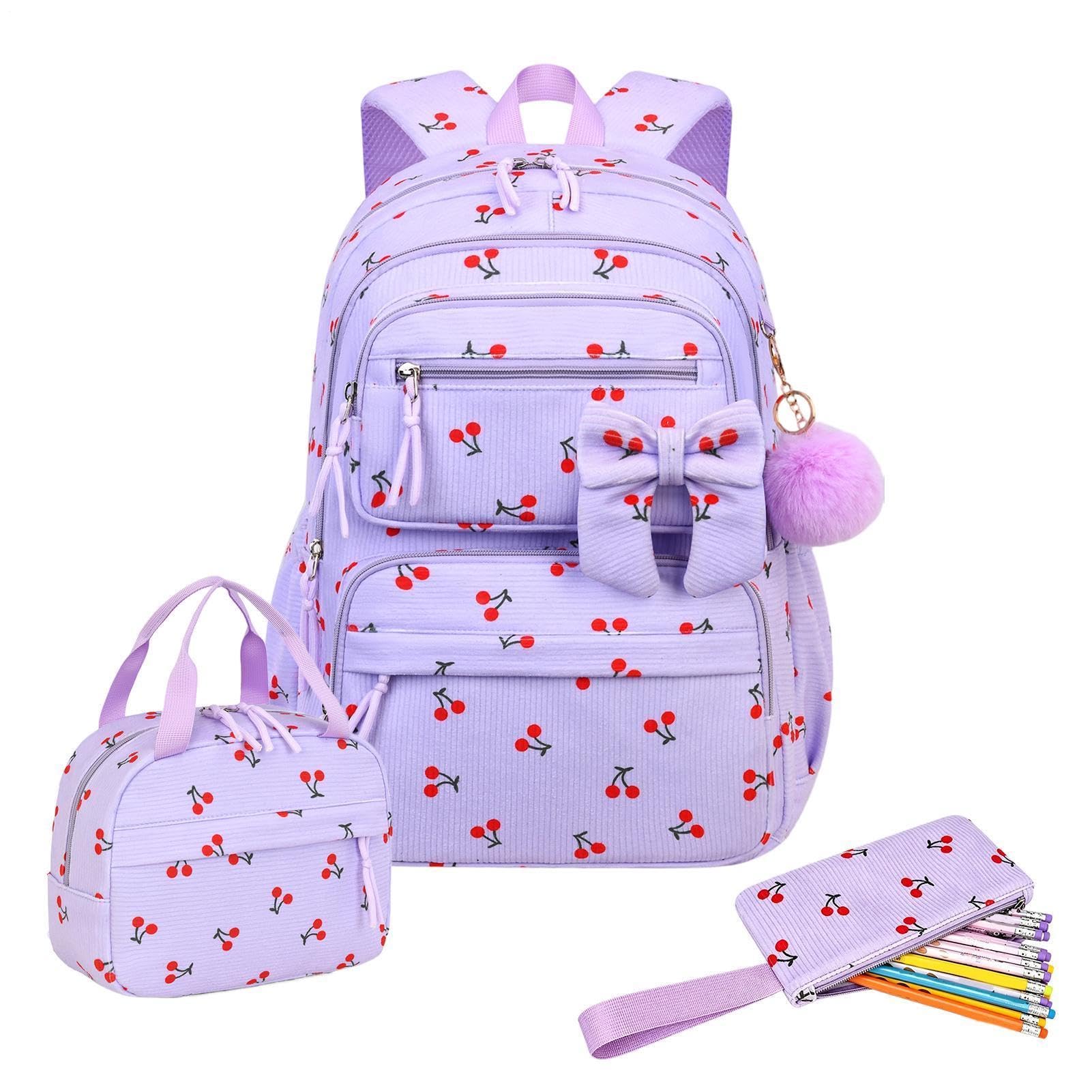 Zaino per asilo, traspirante, portapranzo, portapranzo, Viola, Refer to description, Unisex | Zaino per adolescenti traspirante per ragazze ragazzi asilo scuola materna elementare ritorno a scuola viaggi studenti sport