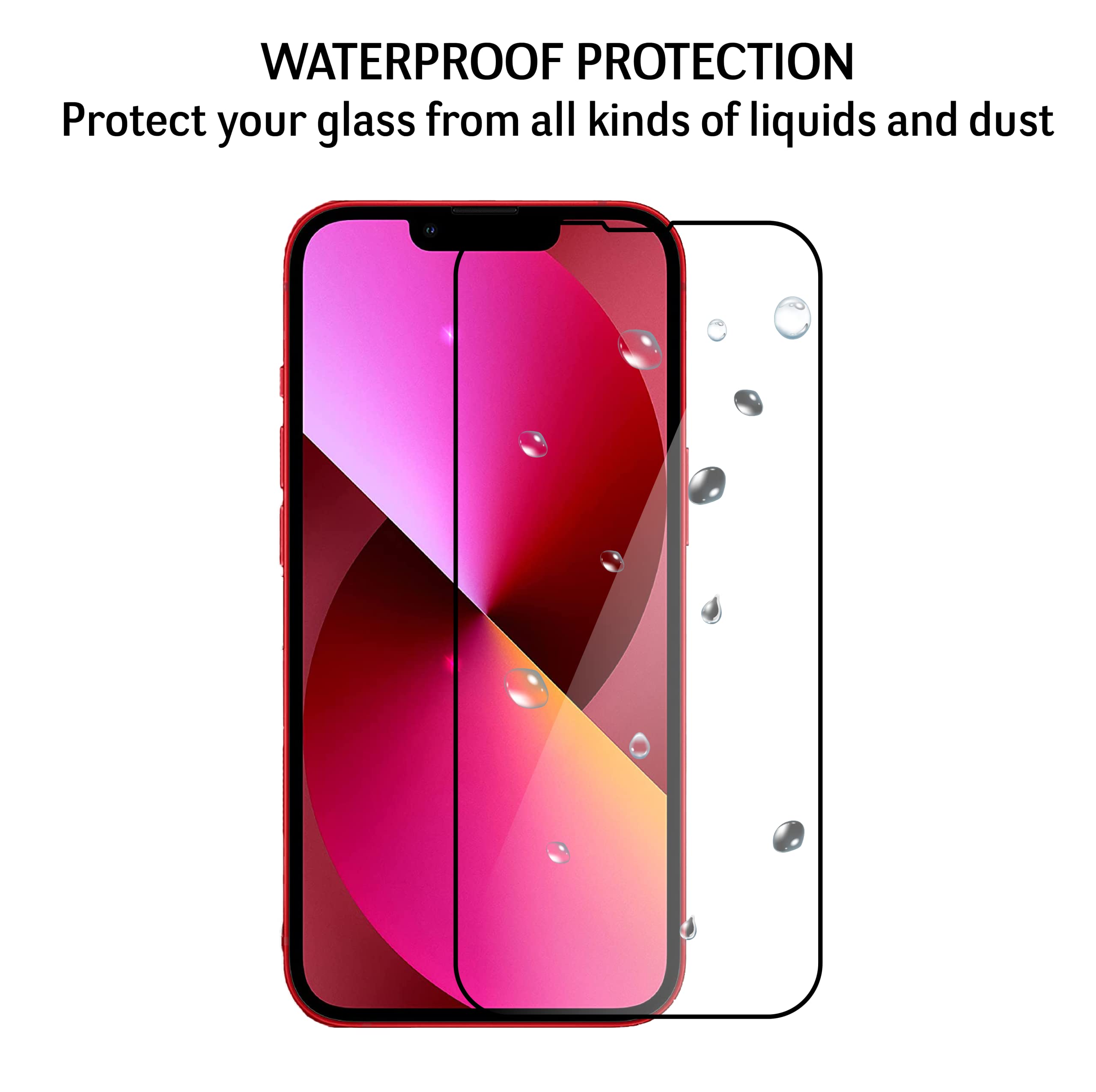 Vetro Temperato per iPhone 13 / iPhone 13 Pro [3 Pezzi] Vetrino Protettivo Pellicola Protezione Schermo