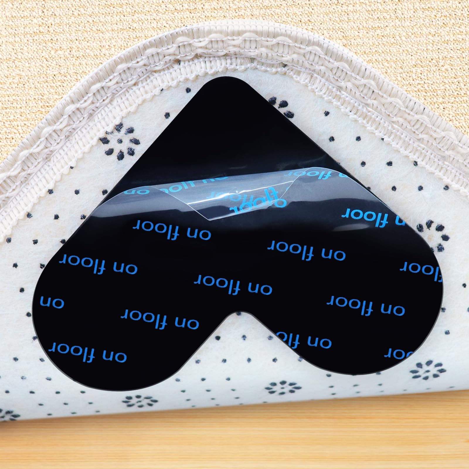 Quelcc 16 Pieces Non-Slip Carpet, Non-Slip Carpet Grippers, Washable and Reusable Non-Slip Carpet Mats for Wooden Flooring Carpets