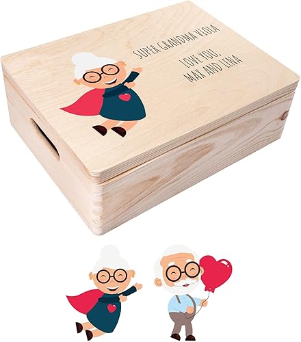 Miniatura 61 de Caja de almacenamiento de madera blanca XL con tapa con bisagras, 15.8 x 11.8 x 5.5 pulgadas (+-0.5), con asas, caja de regalo para herramientas,