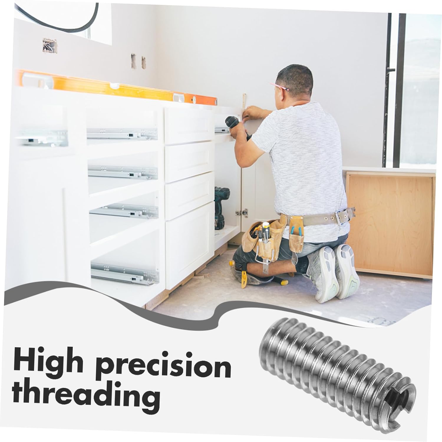 Artibetter 10pcs Metal Threaded Insert Nut Adapter Sleeve for Furniture Machinery Electronics High Precision Threading Multiple for Versatile Use for Daily Projects image 4