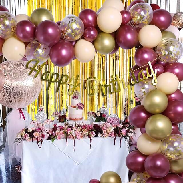 Amazon.com: maroon and gold party decorations