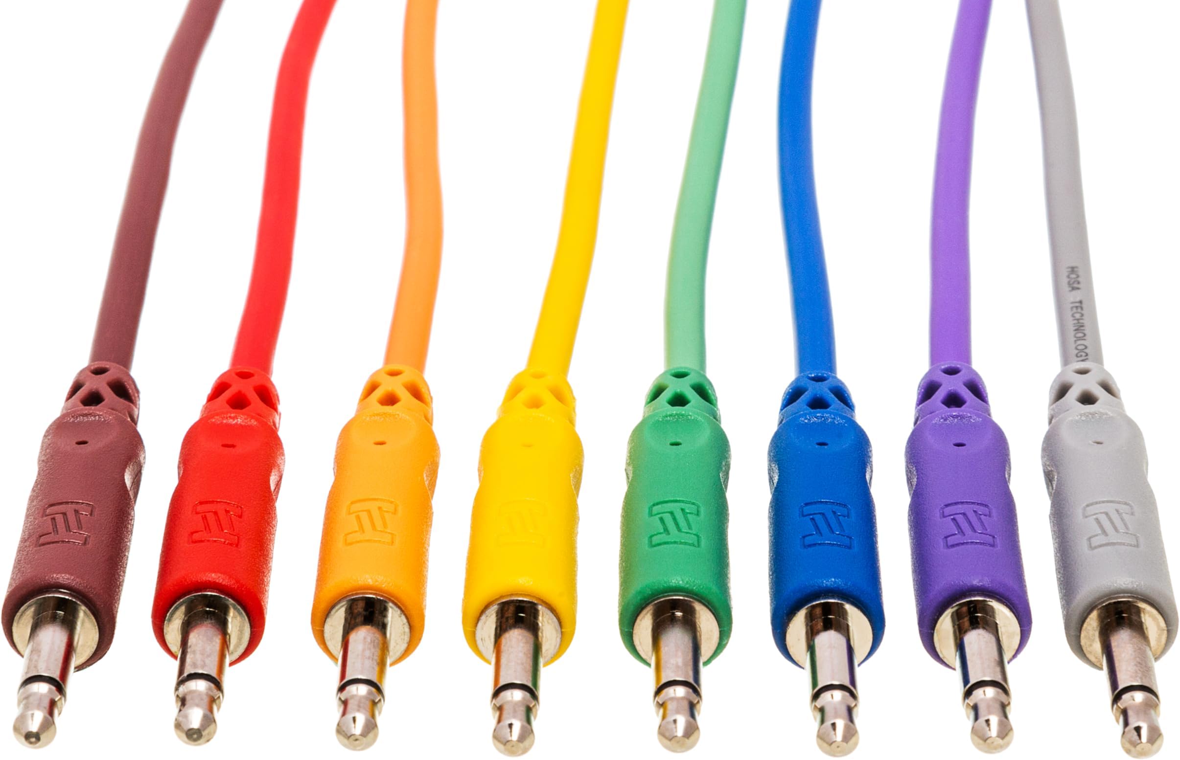 HOSA CMM-830 3.5 mm TS to 3.5 mm TS Unbalanced Patch Cables, 1 Foot