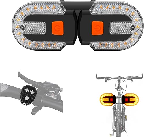 Señales de giro para bicicleta, intermitentes para bicicleta eléctrica con bocina, luz trasera de bicicleta, 5 modos, impermeable, estroboscópica,
