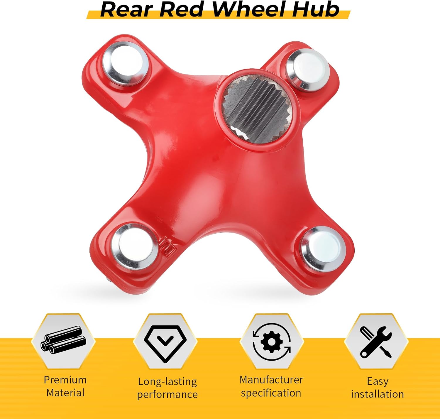 M MATI Rear Red Wheel Hub for Honda Sportrax TRX250 300 400 X EX TRX450R TRX450ER 1987-2020 42410-HC0-000 42610-HP1-600 42410-HN6-000