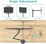WALI Monitor Arm Desk Mount for Screen up to 32 Inch, Extra Tall Single Monitor Arm, Articulating Monitor Mount, Holds up to 10kg/22 lbs, 75x75/100x100mm (M001XL), Black