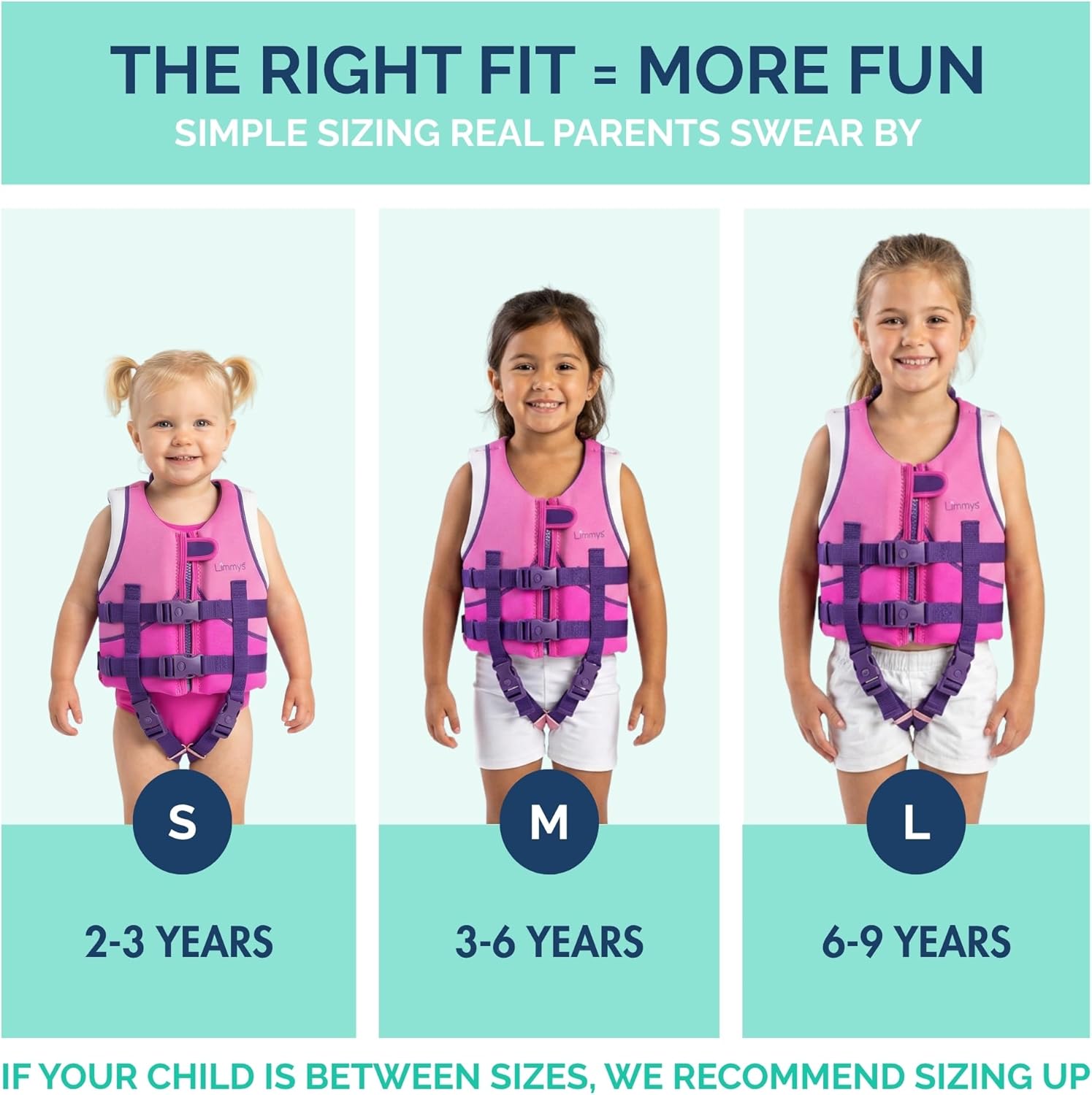 Limmys Swim Vest for Toddlers & Kids – Integrated Foam Panel Swimming Aid, CE Certified, Award-Winning Parent-Approved Design, Secure Double Fastening with YKK Zip, Soft Premium Neoprene Comfort