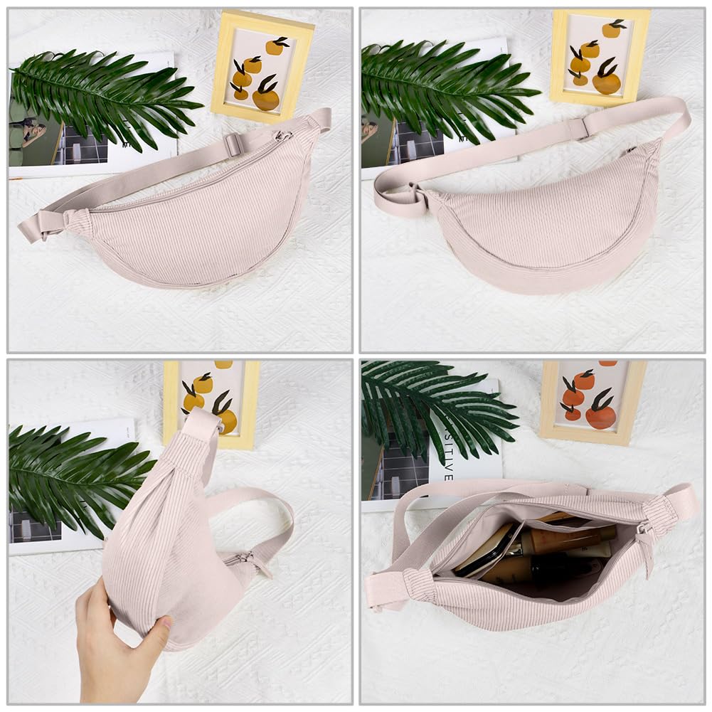 Aucuu Borsa a Tracolla in Nylon, Borsa a Tracolla a Mezzaluna da Donna, Borsa a Spalla con Tracolla Regolabile, Messenger Crossbody Bag per Shopping Viaggio