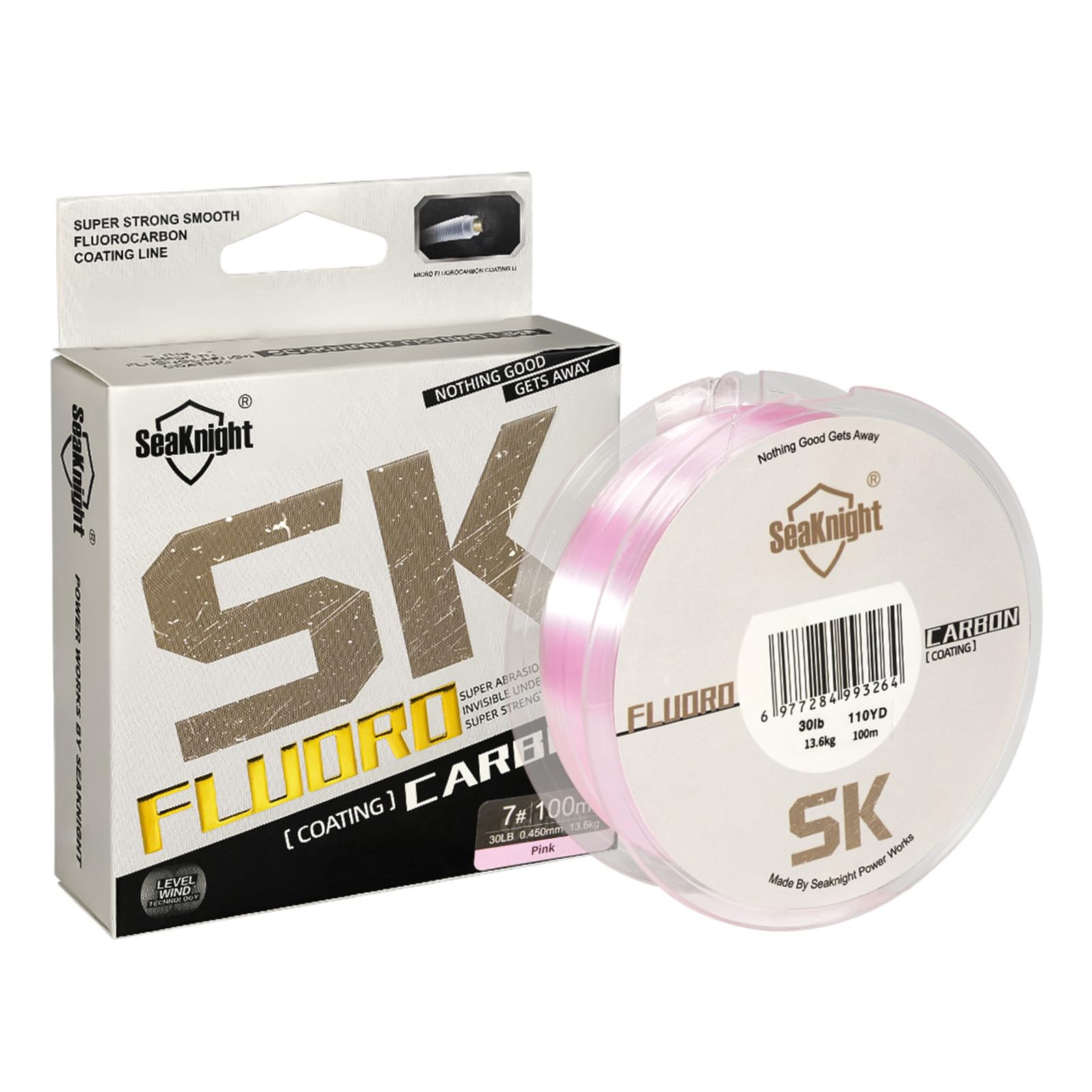 SeaKnight SK Fluorocarbon Coating Fishing Line Saltwater 50M/100M Monofilament Fishing Line Sinking Shock Leader Line Sea Fishing 3-100LB