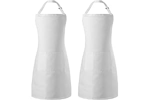 Kids Adjustable Apron for Painting and Cooking, Tosewever 2 Pack Progressive Waterdrop...