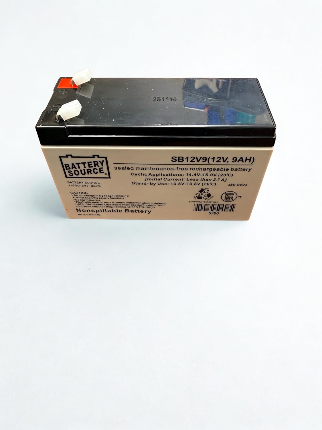 12V 9AH AGM, Rechargeable Replacement