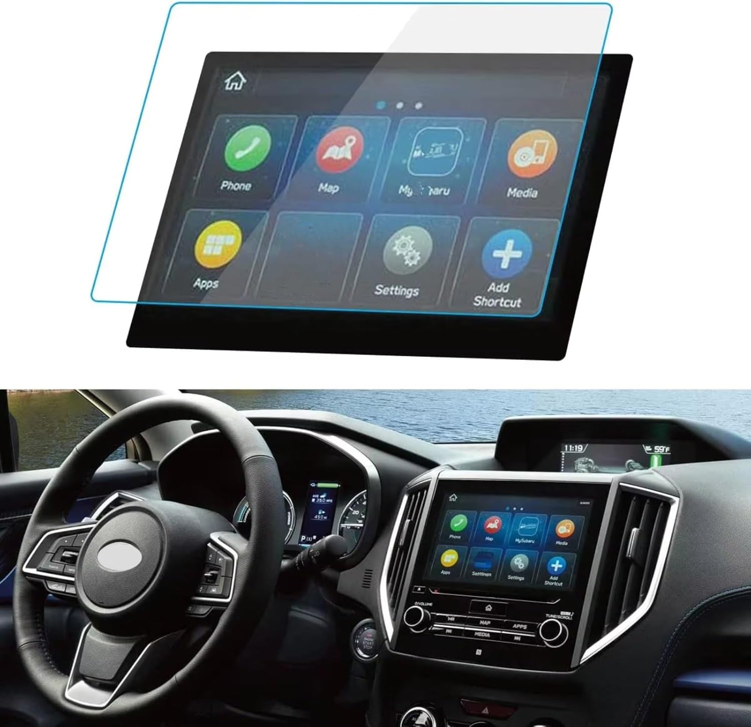 Car GPS Screen Protector For Subaru For Ascent 2019 2020 2021-2023 Car 8inch GPS Navigation Interior Accessories Tempered Glass Screen Protector Film