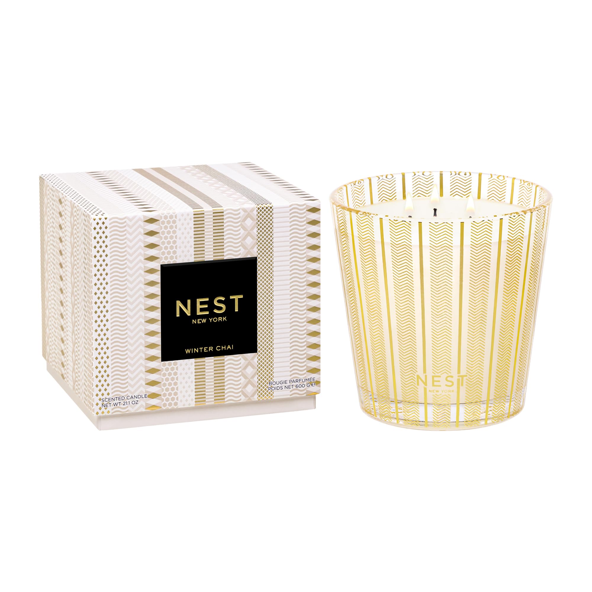 Amazon.com : NEST New York Scented 3-Wick Candle, Winter Chai