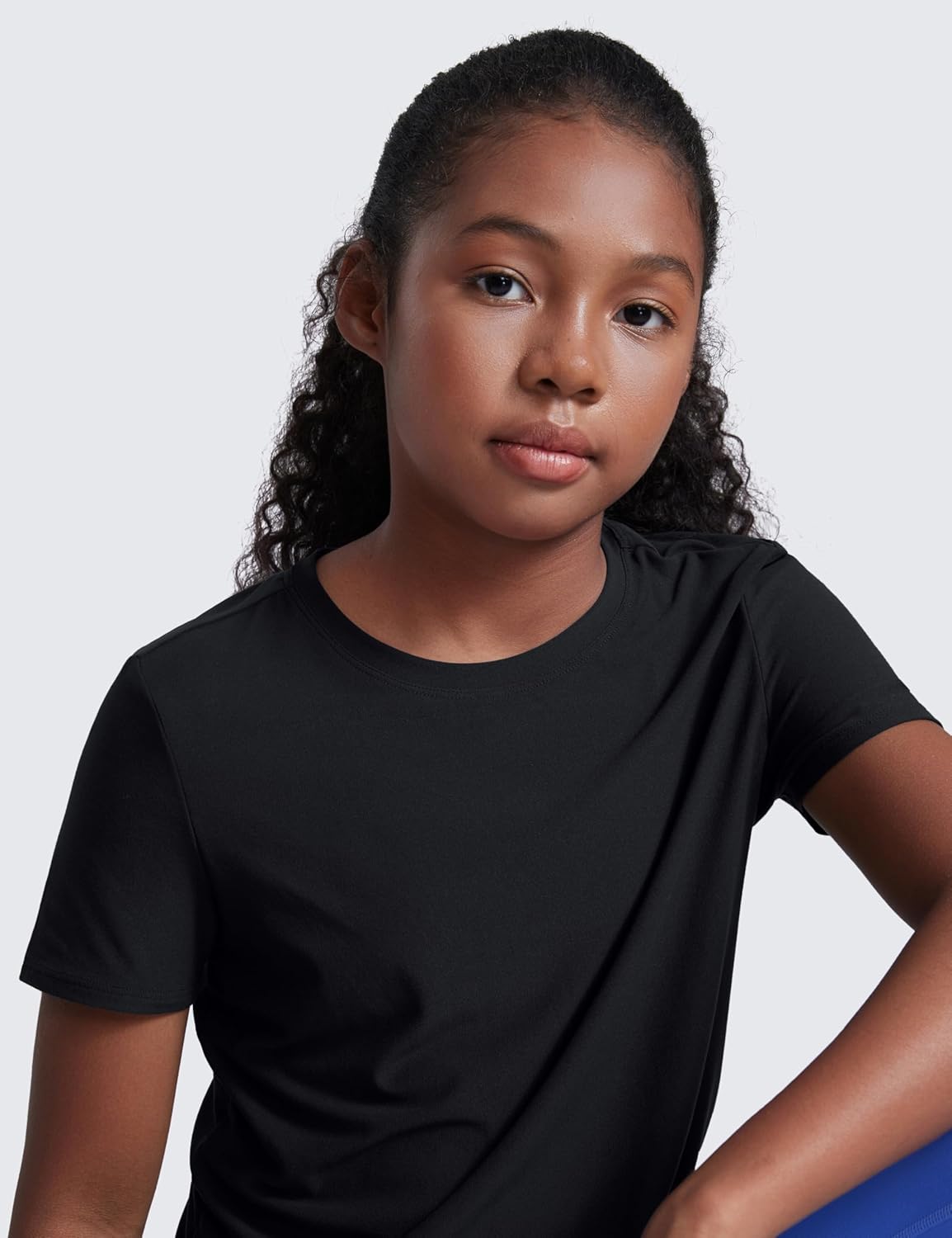 CRZ YOGA Girls Cloudweight Short Sleeve Athletic T Shirts - Active Sports Casual Tees Crew Neck Side Slit Kids Teen - Image 6