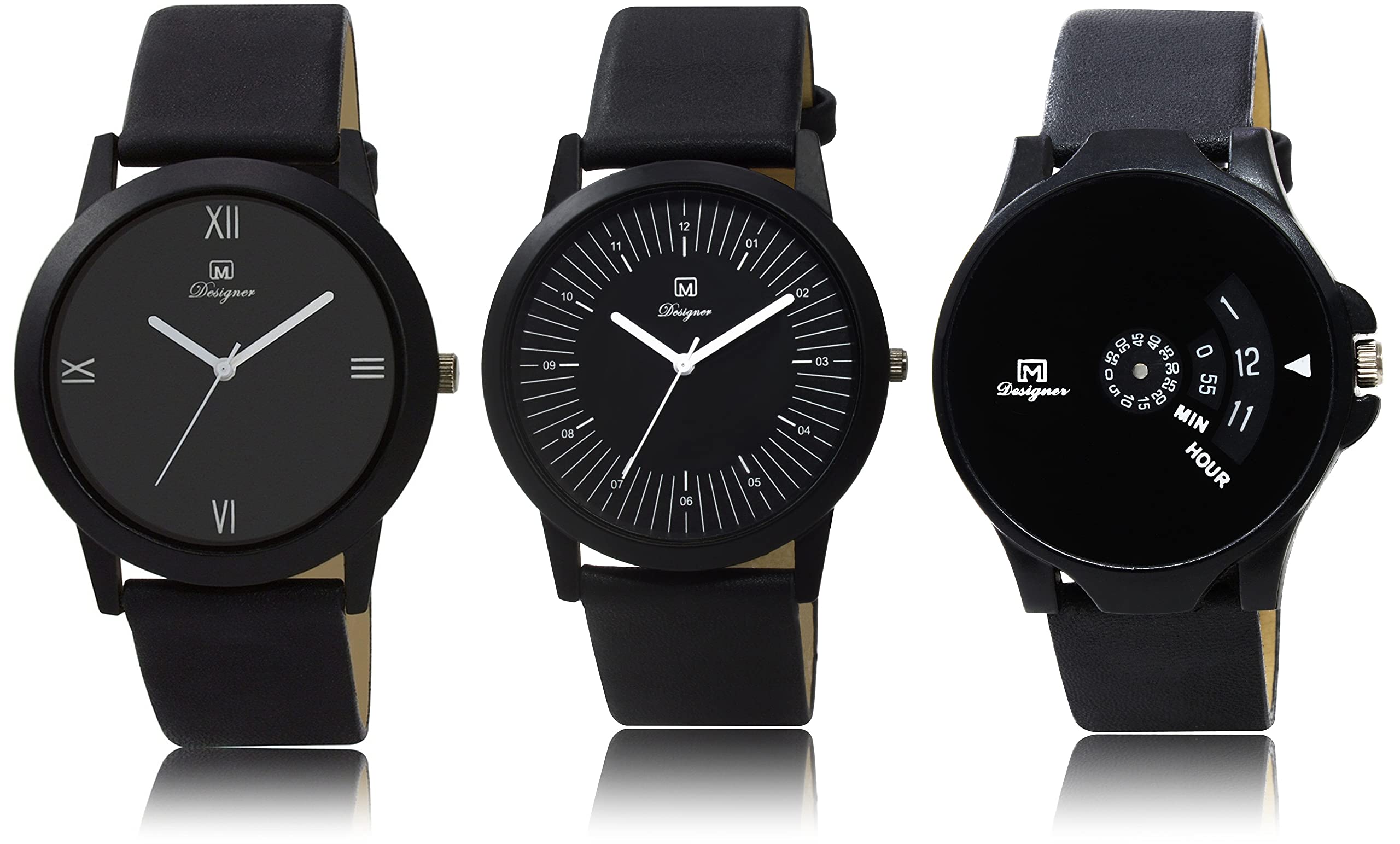 FEMEO New Unique Superb Combo Pack 3 Black Dial Watches for Man & Boys Analog Watch (B09FH4Z8JV) Amazon Price History, Amazon Price Tracker