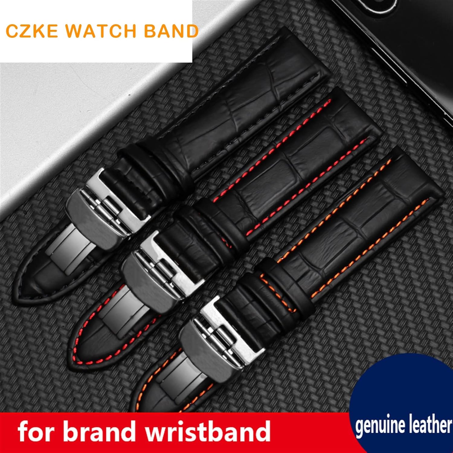 ZUC Genuine leather watchband for Mido Multifort M005 Series M005930 wristband 23mm withstainless steel butterfly buckle
