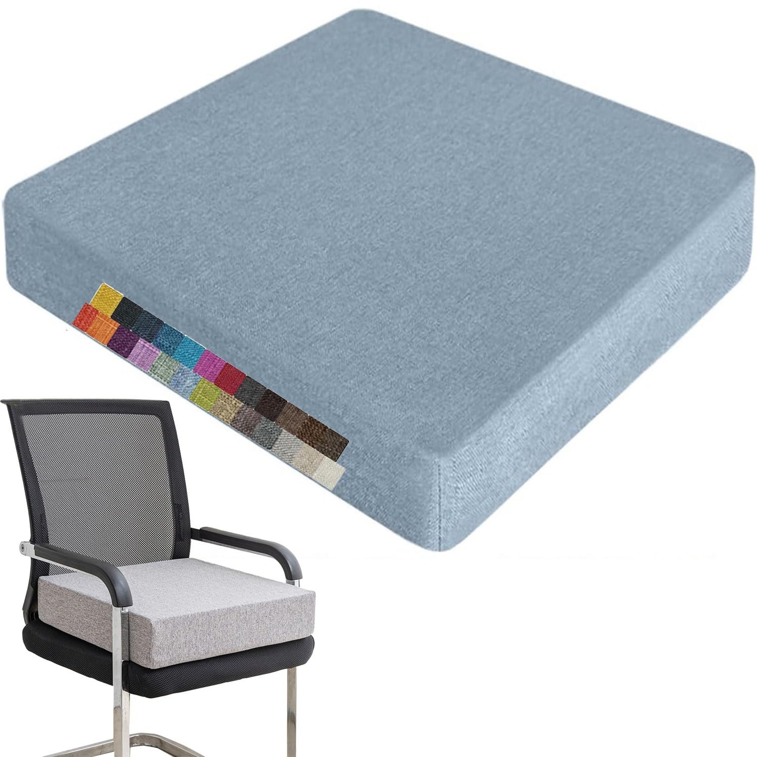 SVFOEBJM AntiPressure Support Cushion 50x50x10 cm Thick Memory Foam NonSlip Zipper Cover – Perfect for Terrace Living Room Sofa Chair Outdoor Use Comfort Solution