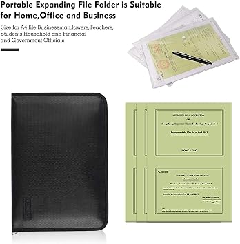 for ENGPOW Fireproof File Folder Fireproof Fire and Water Resistant Documen...