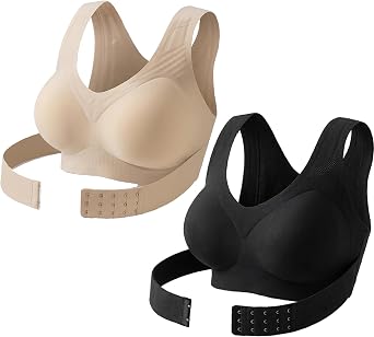 Posture Corrector Bra - Posture Correcting Bra, Front Closure Cross-Back Wireless Posture Bra