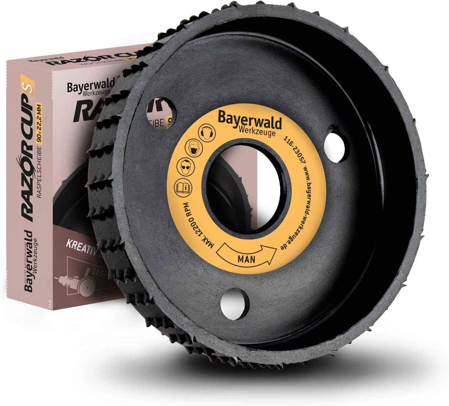 ONEVAN Frässcheibe 125mm Für Winkelschleifer - Holzschnitzscheibe Mit 6 Zähnen Aus Wolframstahl