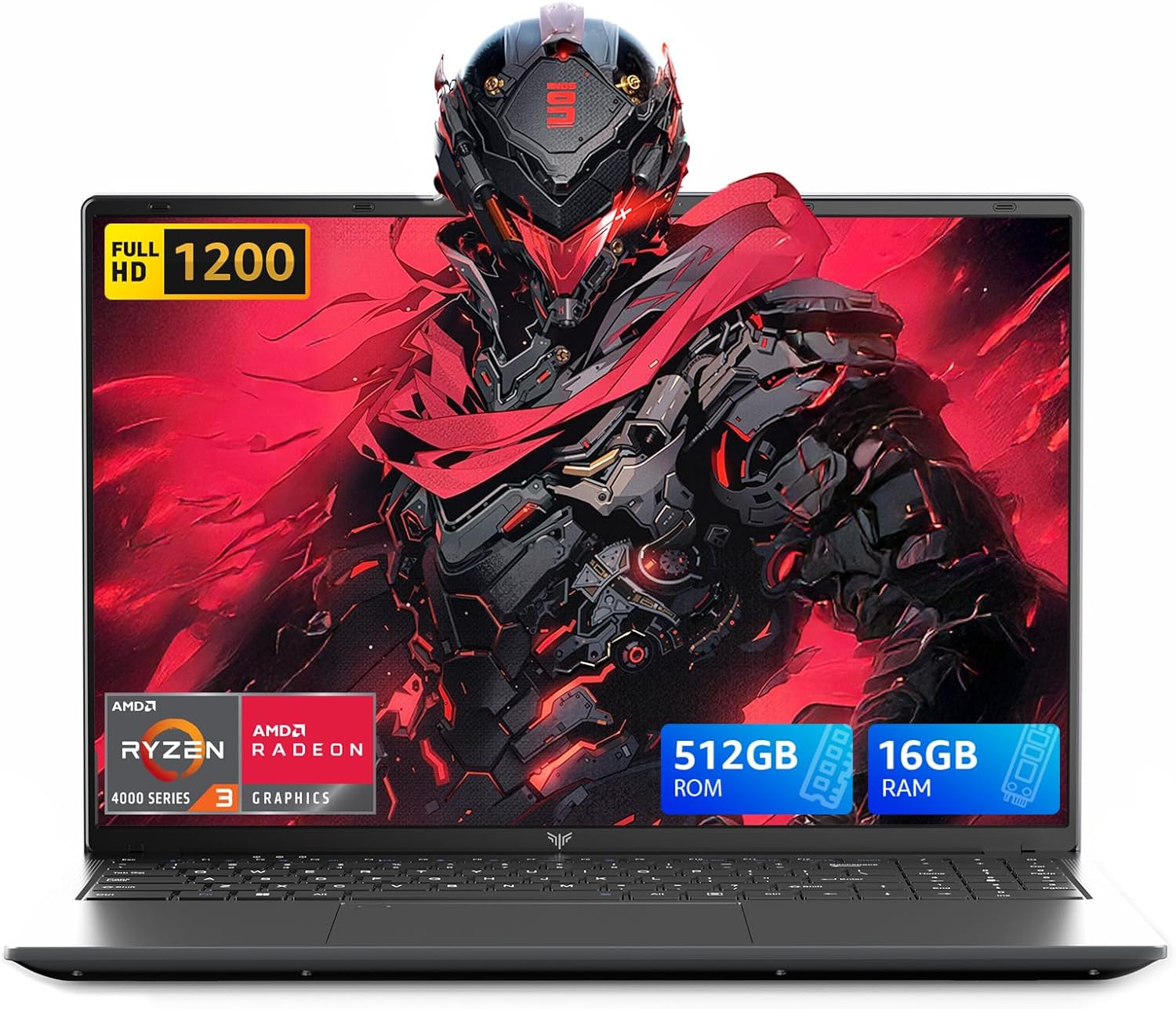ACEMAGIC 16″ Ordenador Portátil Procesador Ryzen 4300U hasta 3,7 GHz (Superar N95/N150/3500U/3200U) Portatil 16GB RAM 512GB SSD Expansión 2TB, Laptop 1920×1200 FHD, HDMI, Typo C, Gris