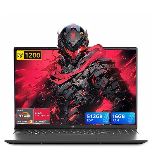 16" FHD Laptop, Ryzen 4300U (Exceed N95/3500U), up to 3.7 GHz | ACEMAGIC Laptop 16GB DDR4 RAM 512GB SSD Expansion 2TB, 180° Foldable, HDMI, Type C, Laptop Office Study Home