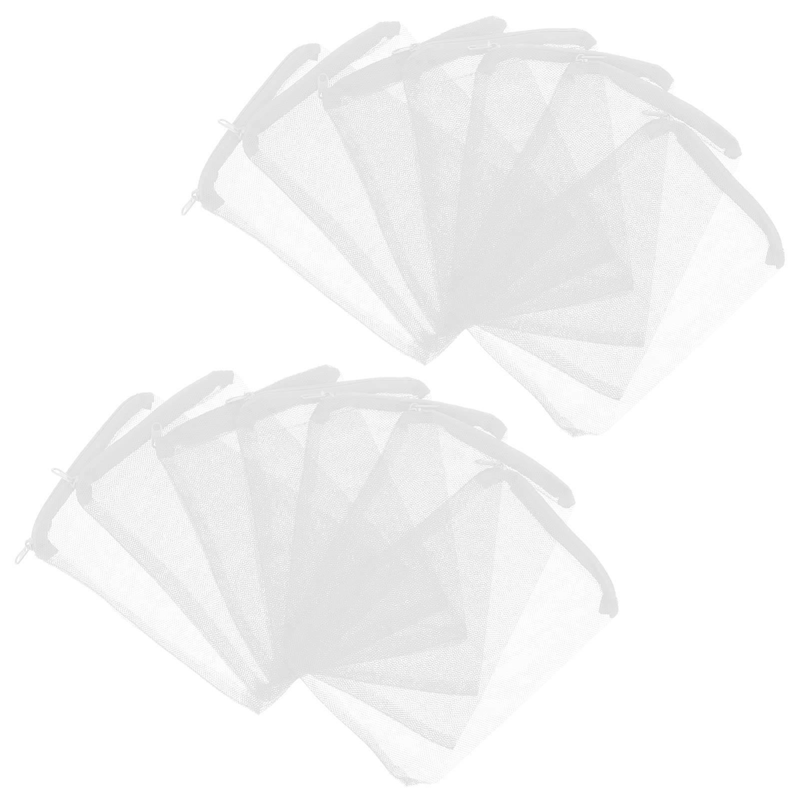 Generic 10Pcs Aquarium Filter Bag Media Mesh Filter Bags with Zipper Reusable Fish Tank Charcoal Filter Bag for Activated Carbon Biospheres Ceramic Rings