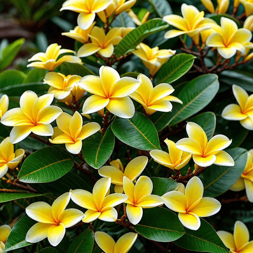 ヘザーブラウン　ジクレー　Yellow Plumeria Renuka Nursery Yellow plumeria Champa Frangipani Live Flower Plant