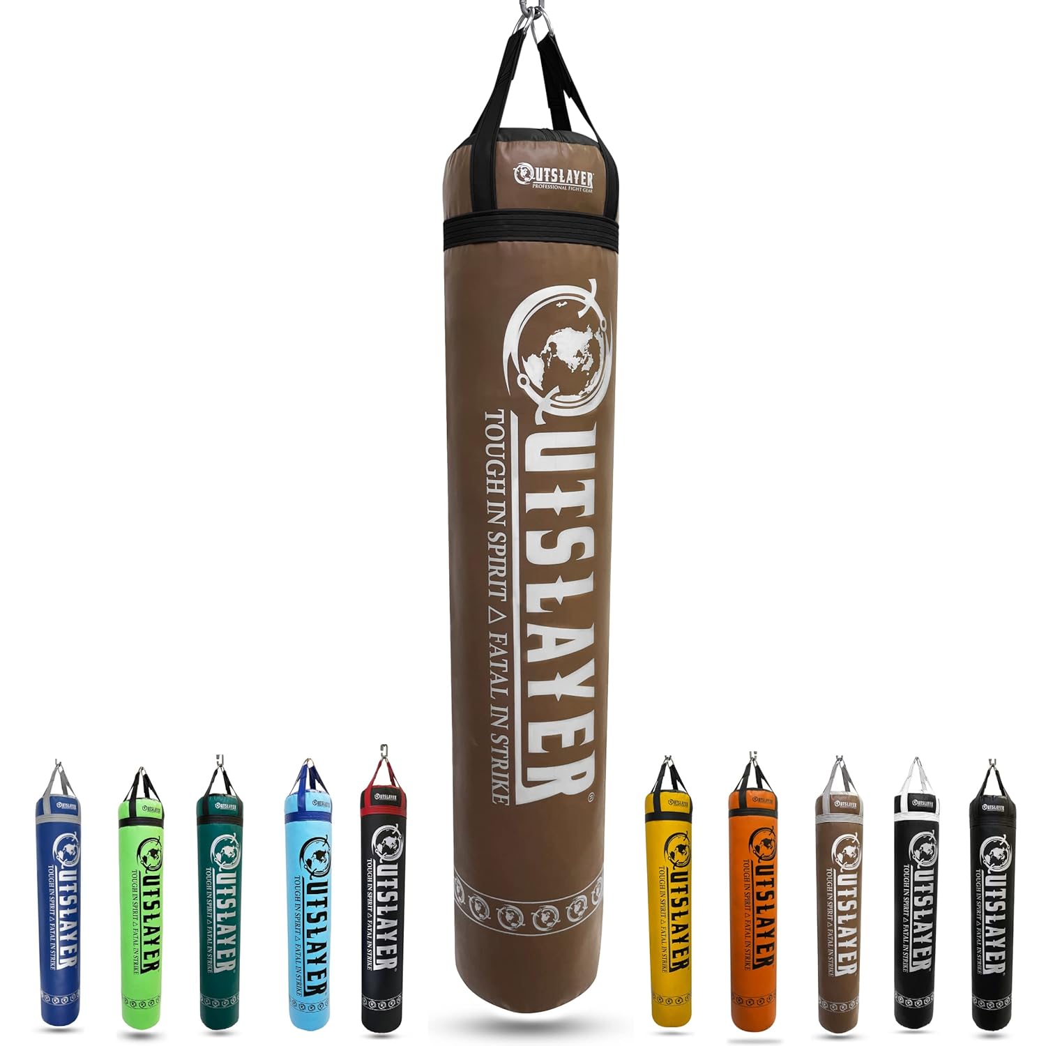 Buy Outslayer Muay Thai Heavy Bag (Muay Thai 6ft 130 lbs, Brown/Black