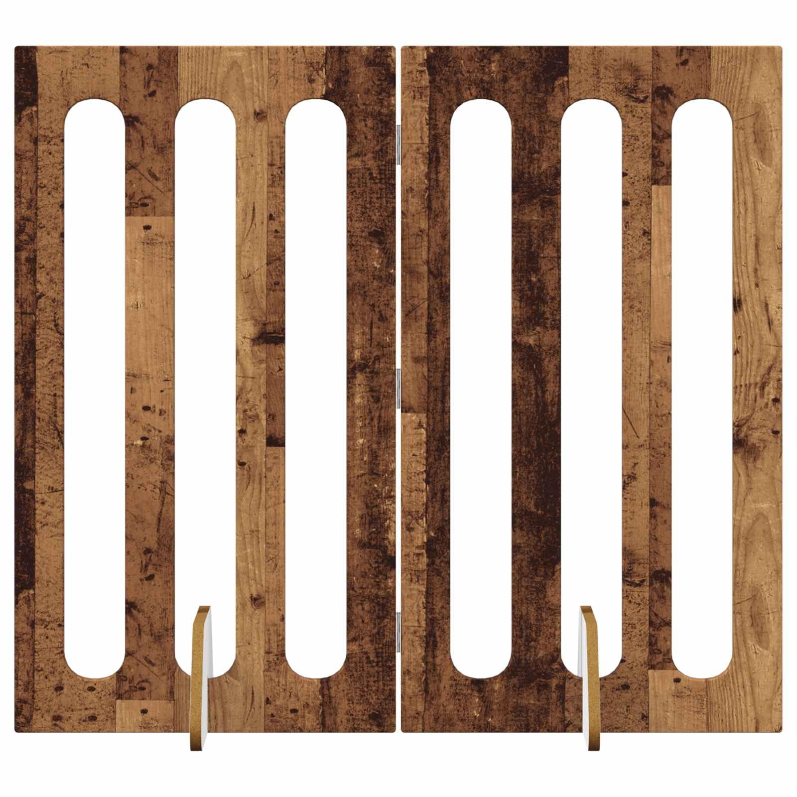 Faltbarer Haustierzaun 2 STK. Eiche Optik 100,5 x 38 x 90 cm